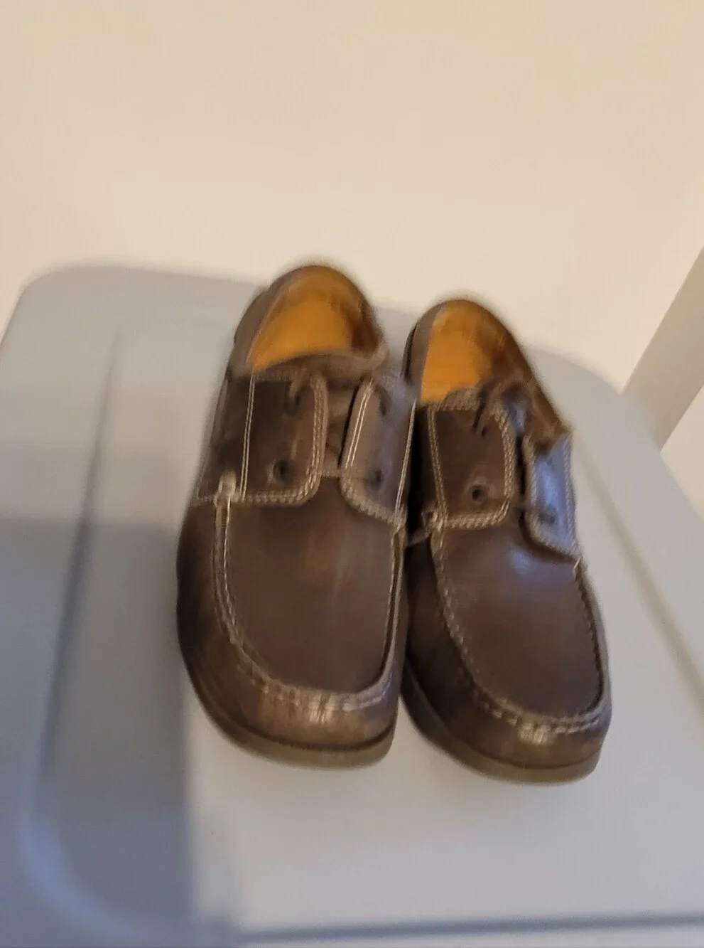 ECCO 46/12m Men's Brown Leather Casual Boat Shoes